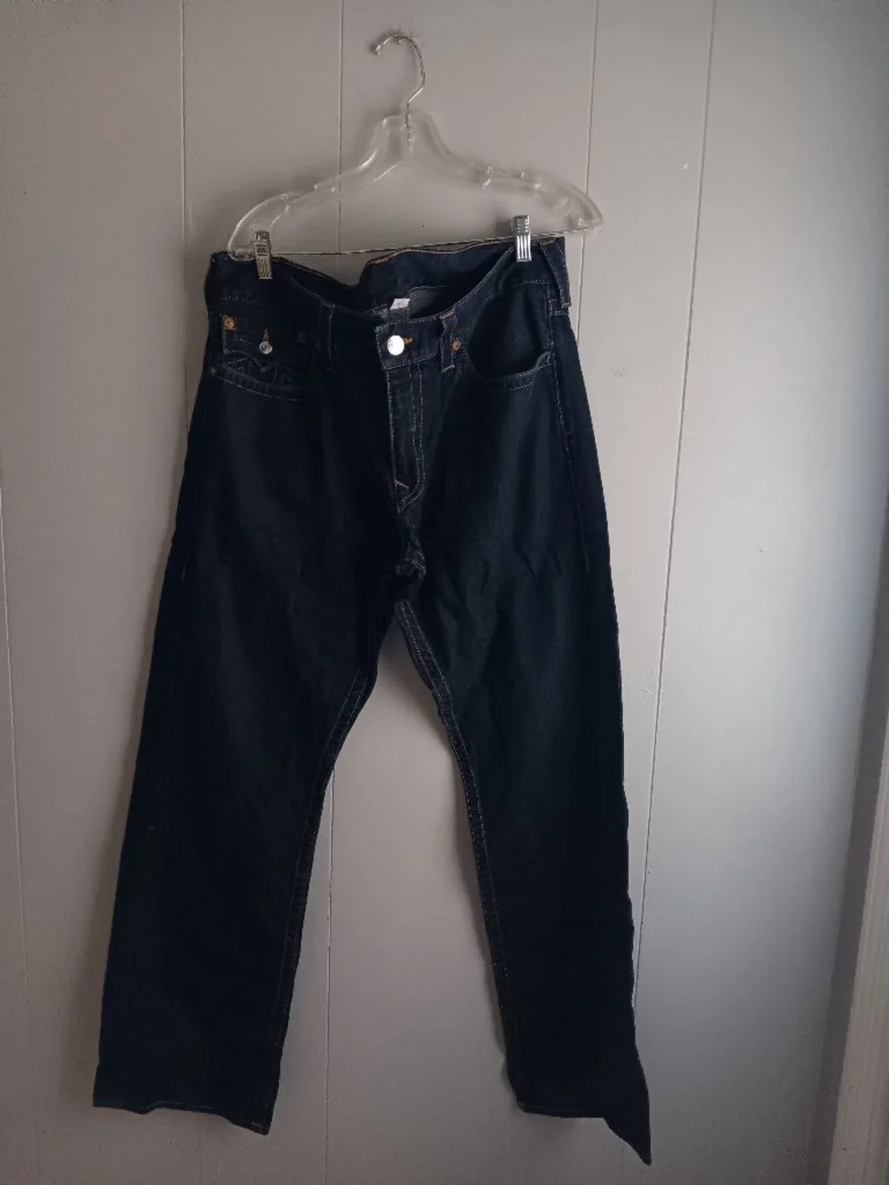 True Religion Blue Straight Jeans for Men Size 38/34 VGC